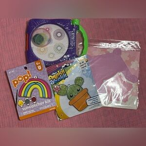 Kids Craft Activity Sets Suncatcher Shrink Art, origami flowers(3 in pack)